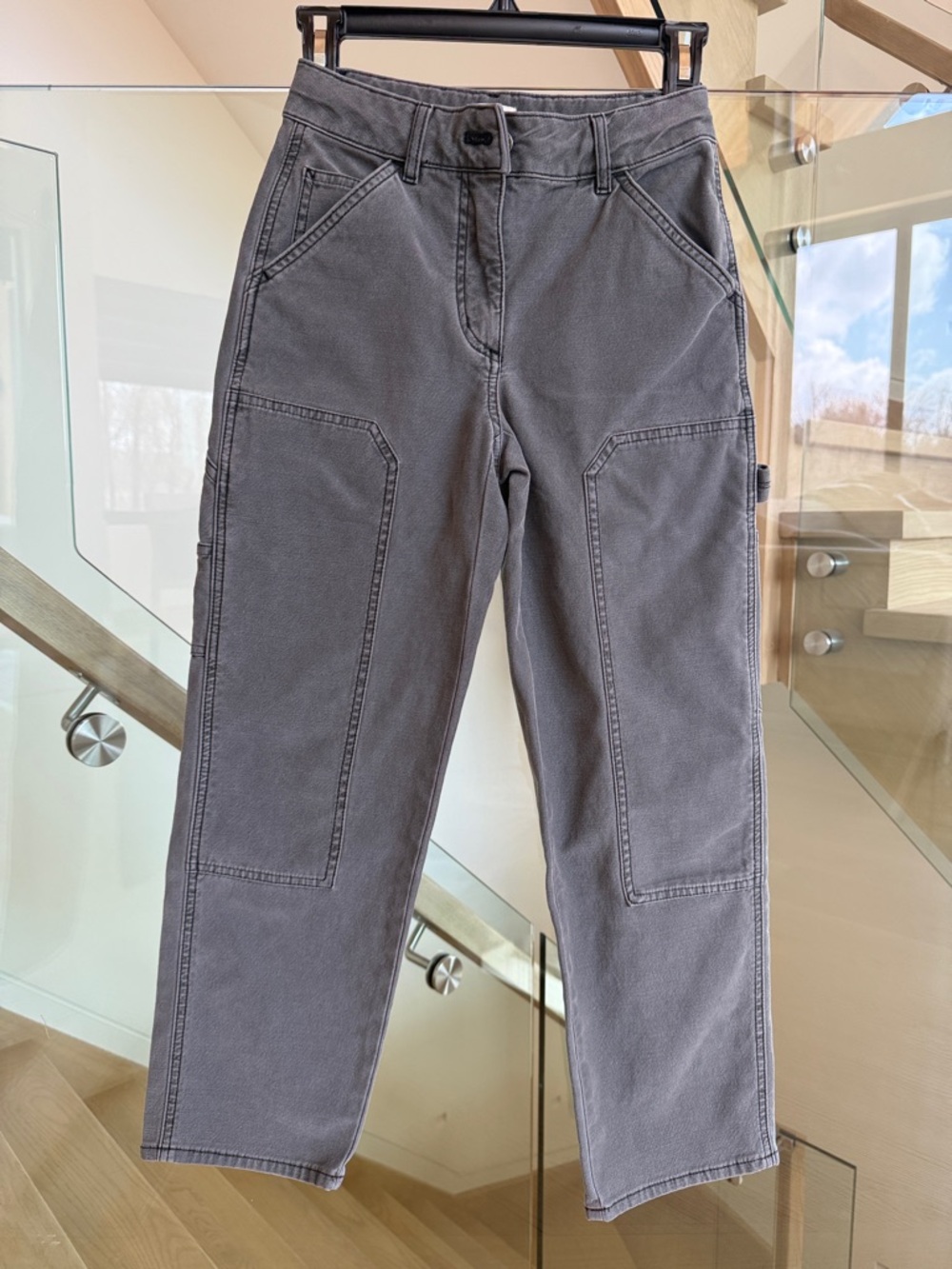Wilfred Gray Utility Carpenter Pants